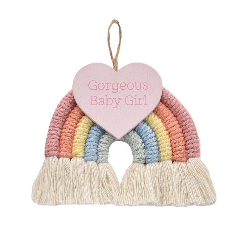 Macrame Rainbow Hanger Baby Girl