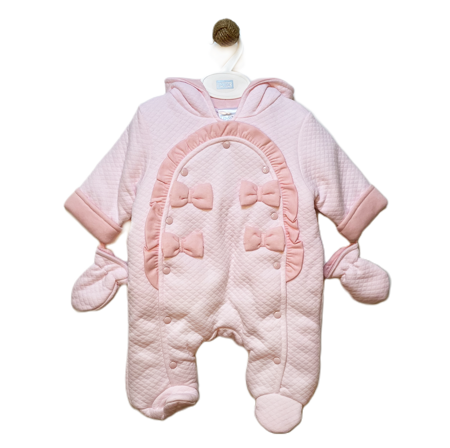 Bows Snowsuit - Pink