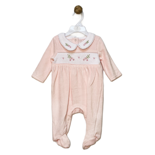 Flower Embroidered Sleepsuit