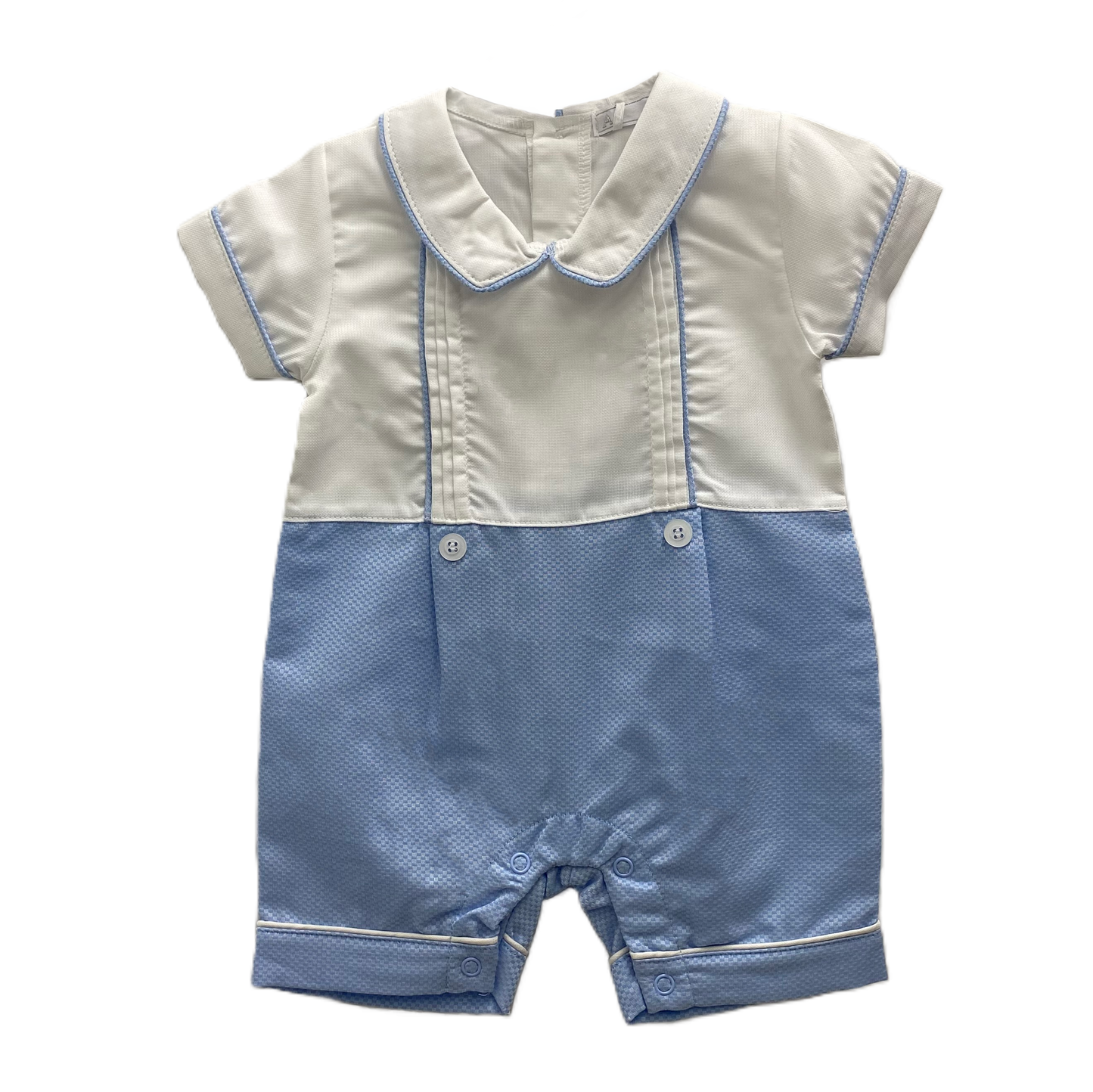 Baby Boys Piped Romper