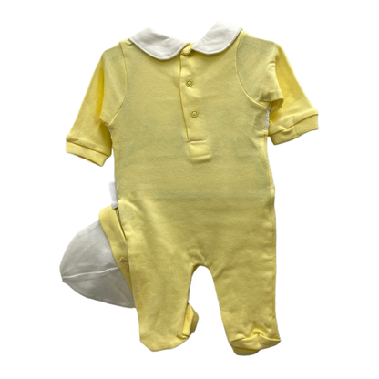 Lemon Duckling Smocked Sleepsuit Set