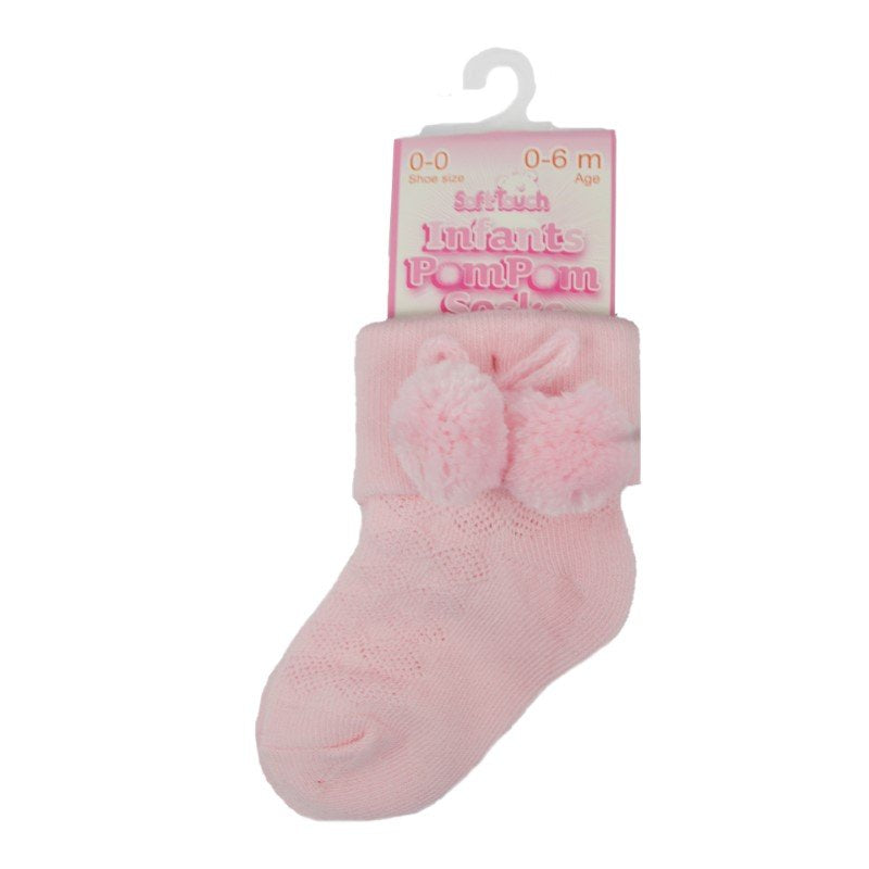 Pom Pom Socks - Pink