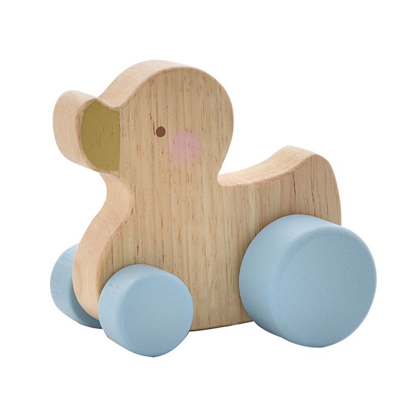 Wooden Push Duck - Blue